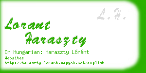 lorant haraszty business card